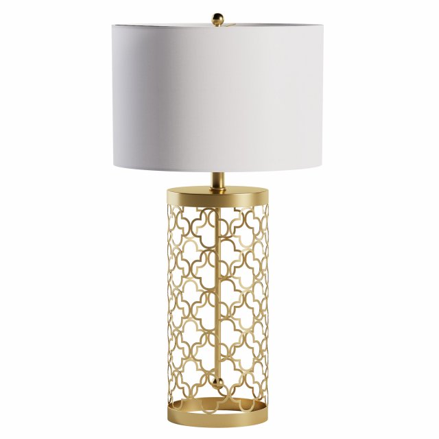 Elegant Gold Table Lamp 3D Model .c4d .max .obj .3ds .fbx .stl .blend 
