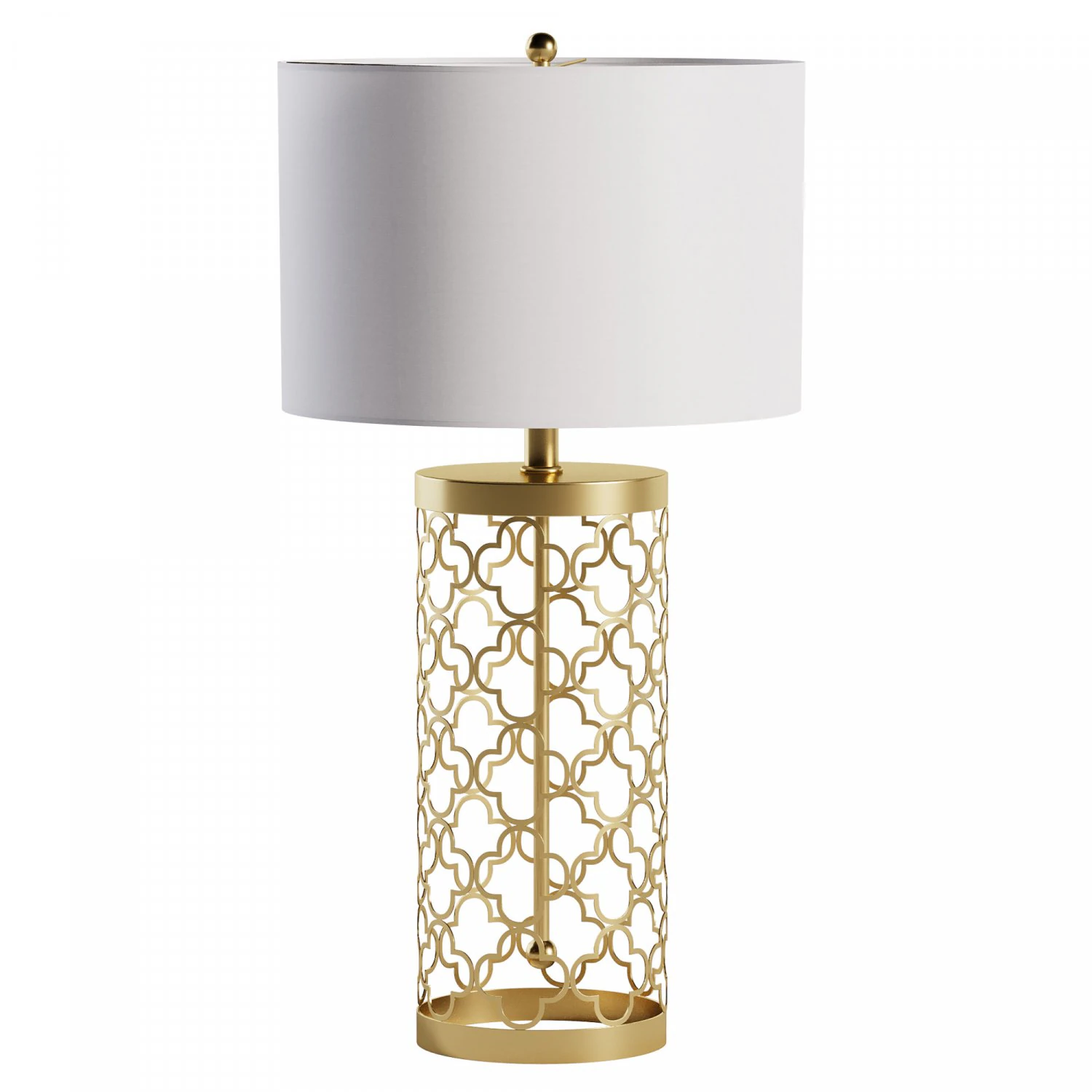 Elegant Gold Table Lamp 3D Model .c4d .max .obj .3ds .fbx .stl .blend 