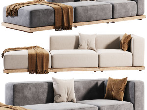 N-S02 Sofa by Karimoku Case Study 3D Модель