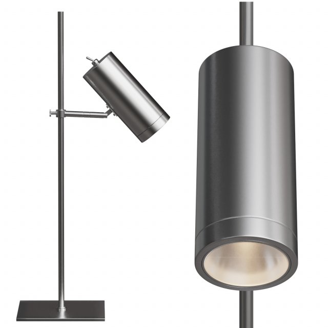 PROJECTEUR RECHARGEABLE USB METAL ARGENTE Modello 3D .c4d .max .obj .3ds .fbx .stl .blend 