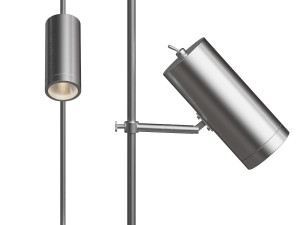 PROJECTEUR RECHARGEABLE USB METAL ARGENTE Modello 3D
