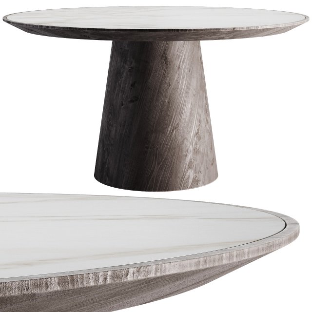 Skye Round Dining Table White Marble Modèle 3D .c4d .max .obj .3ds .fbx .stl .blend 