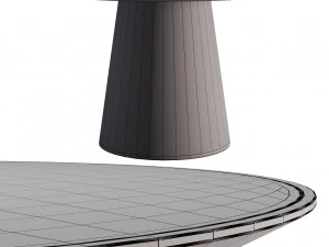 Skye Round Dining Table White Marble 3D Model
