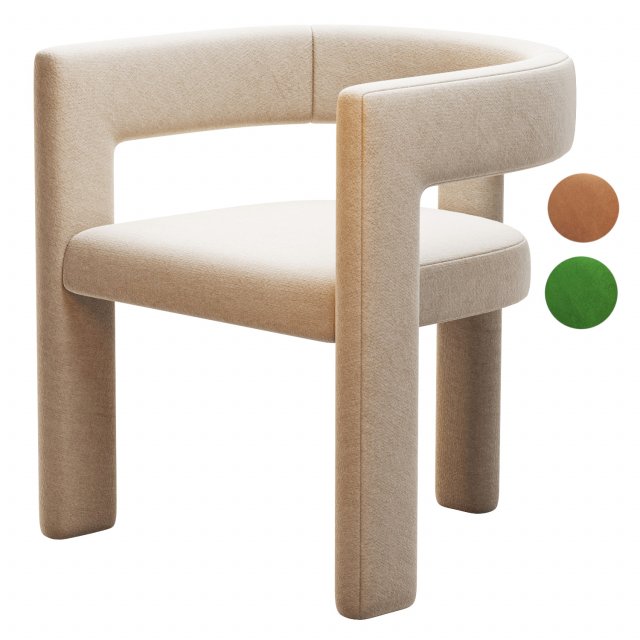 Chair Triah Casa Blanco 3D 模型 .c4d .max .obj .3ds .fbx .stl .blend 