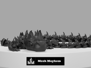 Mesh Mayhem Articulated Dragon 13 3D Print Model