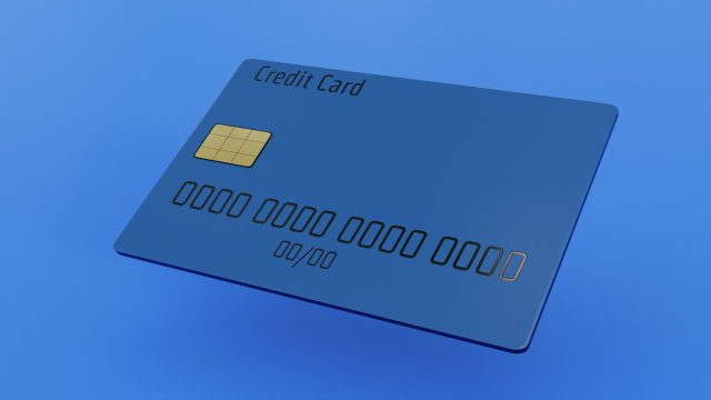Bank Credit Card 3D Model .c4d .max .obj .3ds .fbx .stl .blend 