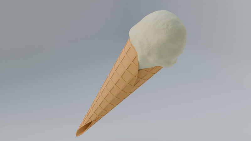Ice Cream Cone Modelo 3D .c4d .max .obj .3ds .fbx .stl .blend 