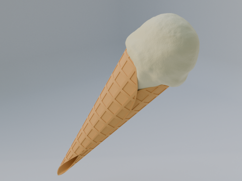 Ice Cream Cone 3D Model