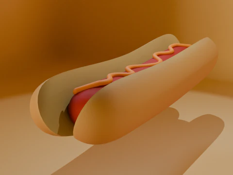 Hot Dog 3D Model