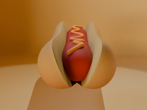 Hot Dog 3D Model