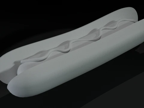 Hot Dog 3D Model