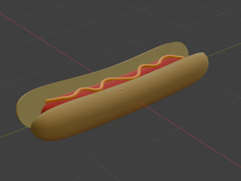 Hot Dog 3D Model