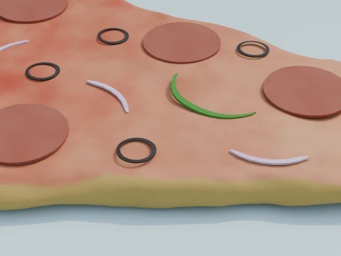 Slice of Pizza 3D Model