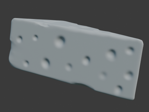 High-poly Piece of Cheese Modèle 3D