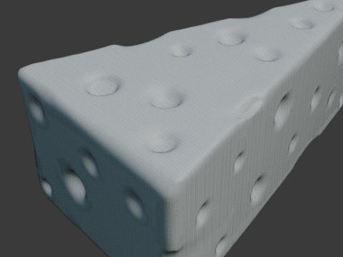 High-poly Piece of Cheese Modèle 3D