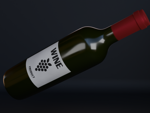 Bottle of Wine 3D 模型
