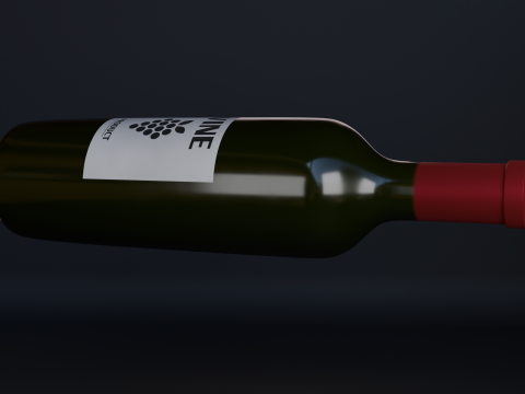 Bottle of Wine 3D 模型