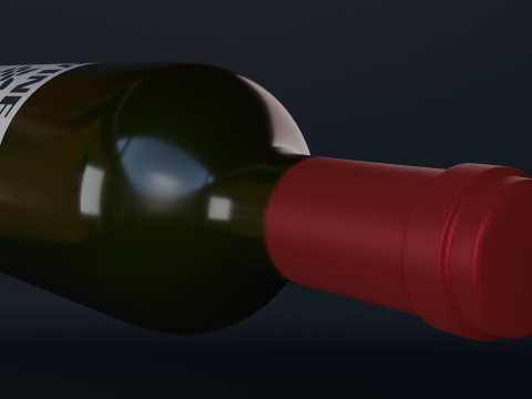 Bottle of Wine 3D 模型