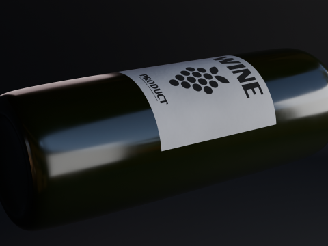 Bottle of Wine 3D 模型