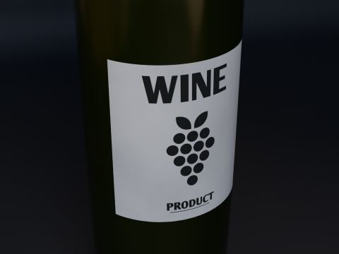 Bottle of Wine 3D 模型