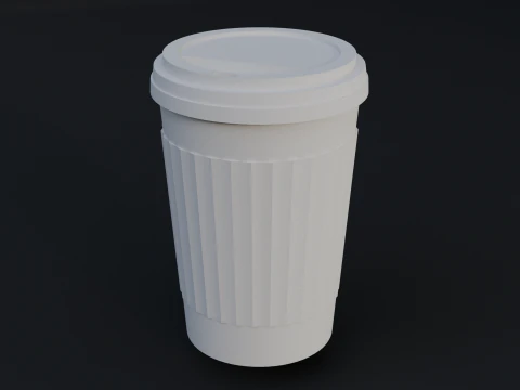 X&iacute;cara de caf&eacute; de papel Modelo 3D