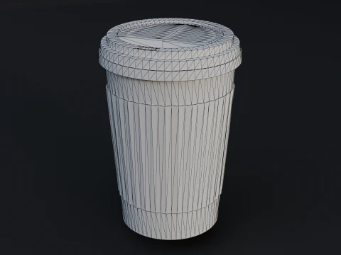 X&iacute;cara de caf&eacute; de papel Modelo 3D