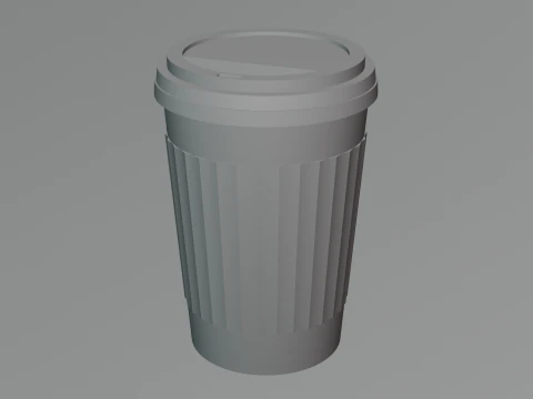 X&iacute;cara de caf&eacute; de papel Modelo 3D