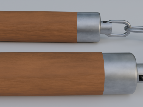 Wooden Nunchucks Modelo 3D