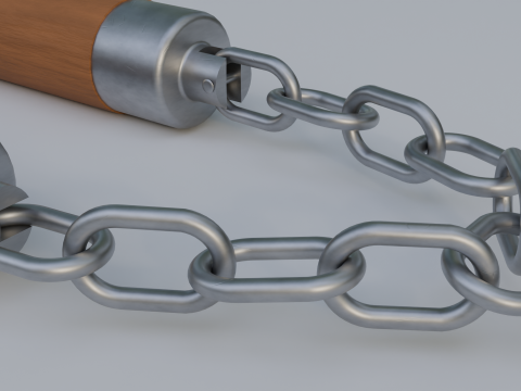 Wooden Nunchucks Modelo 3D