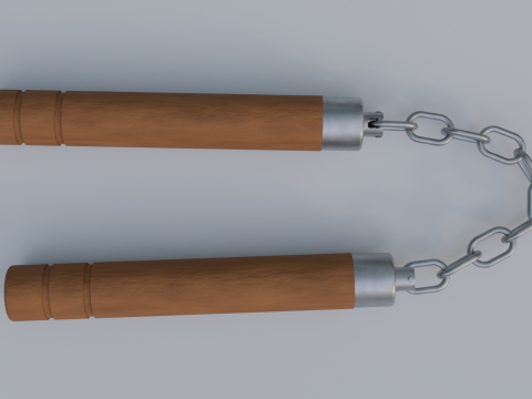 Wooden Nunchucks Modelo 3D