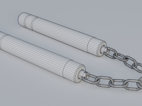 Wooden Nunchucks Modelo 3D