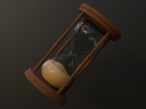 Wooden Hourglass 3D Модель