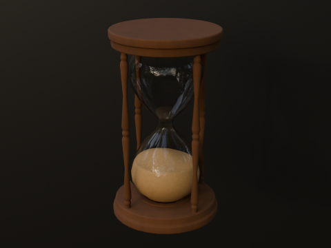 Wooden Hourglass 3D Модель