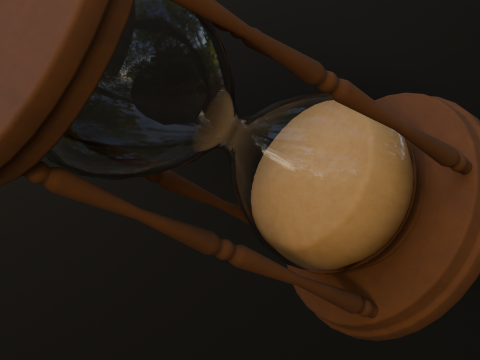 Wooden Hourglass 3D Модель