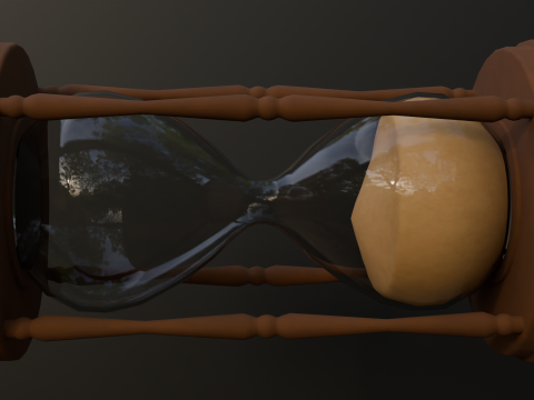 Wooden Hourglass 3D Модель