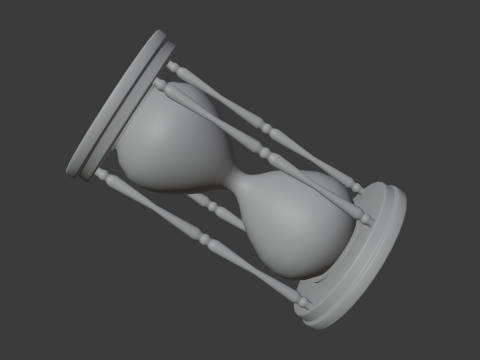 Wooden Hourglass 3D Модель