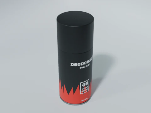 Deodorant Spray Can 3D Model