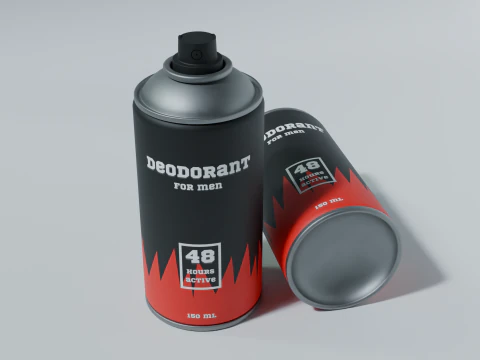 Deodorant Spray Can 3D Model