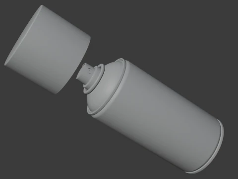 Deodorant Spray Can 3D Model