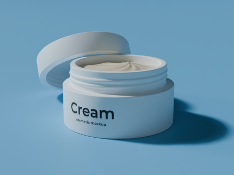 Cream Jar 02 3D Model
