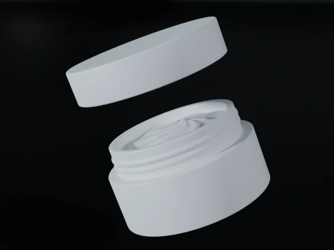 Cream Jar 02 3D Model