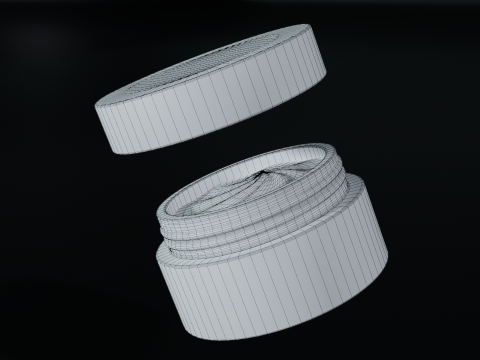 Krem Kavanoz 02 3D Model