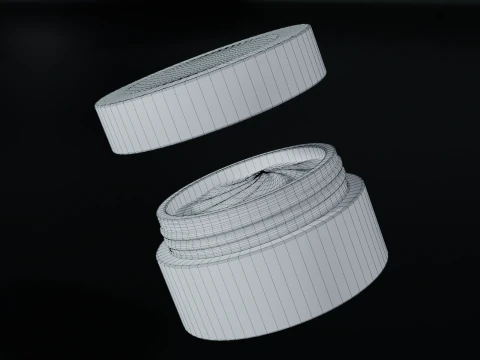 Cream Jar 02 3D Model