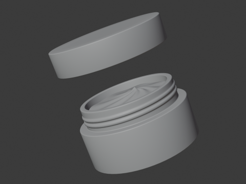 Krem Kavanoz 02 3D Model