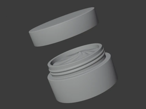 Cream Jar 02 3D Model