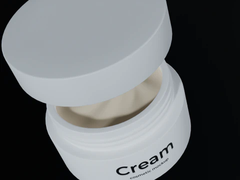 Cream Jar 02 3D Model