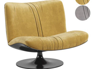 BAXTER MARILYN Kursi berlengan kulit putar Model 3D