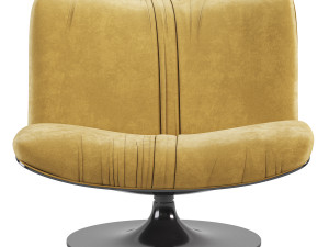 BAXTER MARILYN Swivel leather armchair 3D Модель