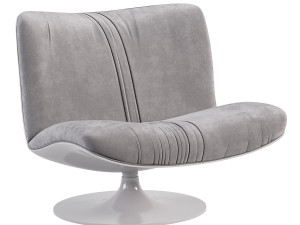 BAXTER MARILYN Swivel leather armchair 3D Модель