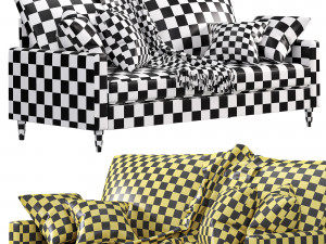 Cazenovia 74 Square Arm Sofa 3D 模型